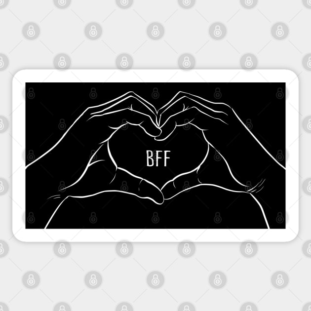 Best Friends Forever BFF Sticker by Black Tee Inc